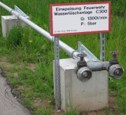 Einspeisung der halbstationären Wasserlöschanlage